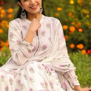 Mul Cotton Kurti Set with Dupatta & Pant (Copy)